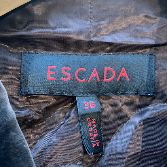 COPY - ESCADA BLAZER dark brown velours size 4 - Picture 2 of 13